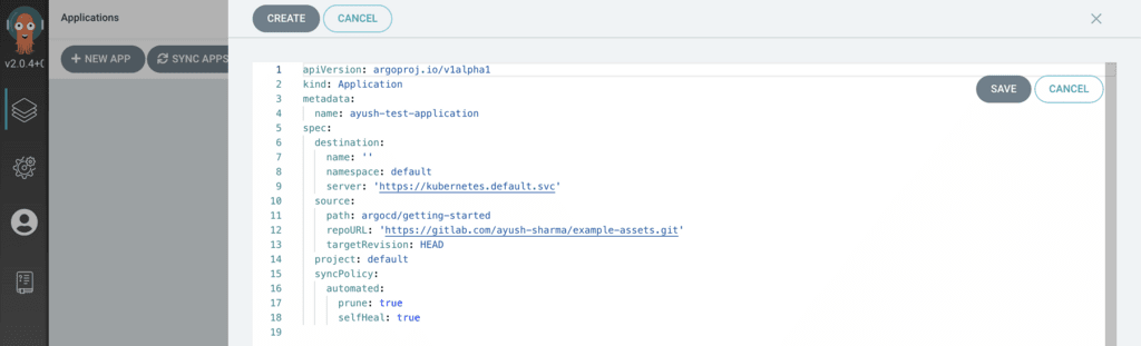 Getting started with ArgoCD application configuration.